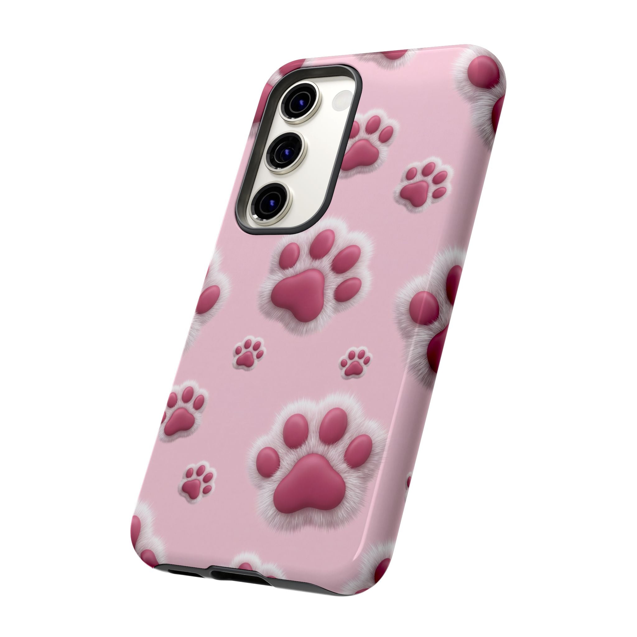 iphone & Samsung - Pink Paws Tough Phone Case — Cute Protective iPhone Cover