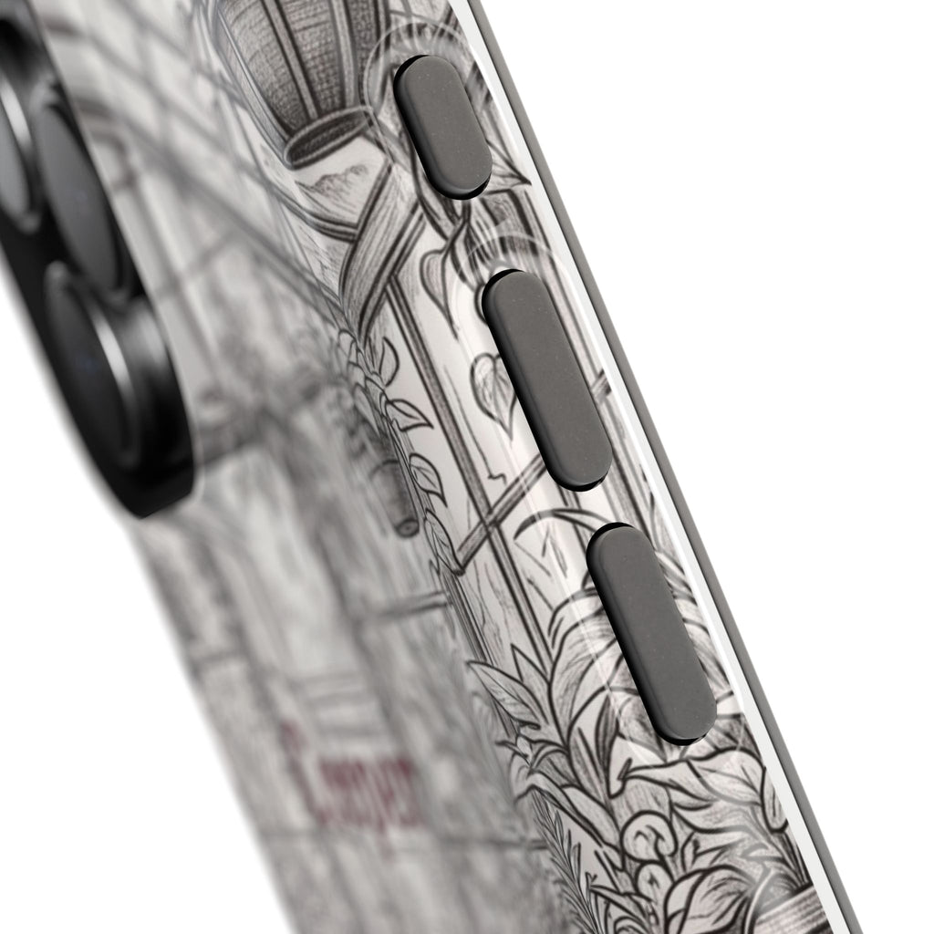 Personalized Dachshund Vintage Greenhouse Phone Case — Wireless Charging Cover