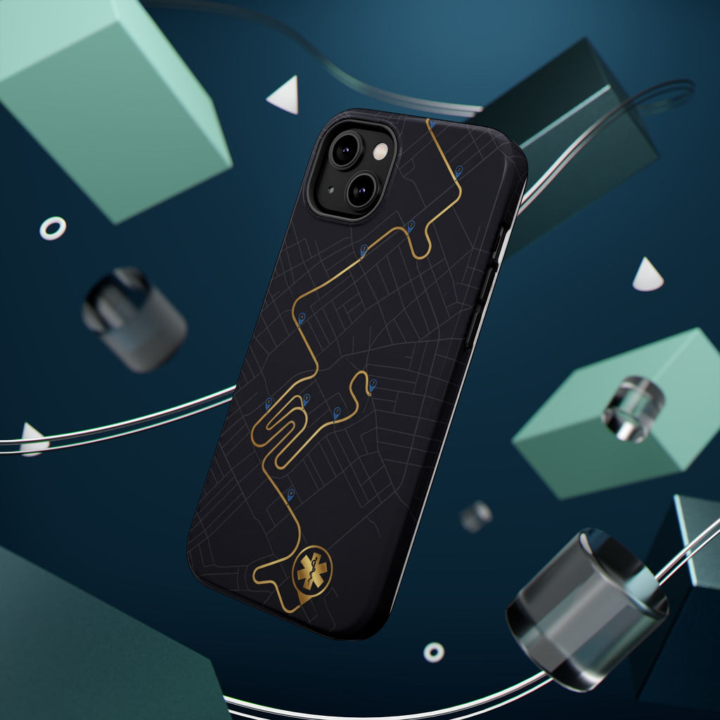 Paramedic/EMT Route Line Phone Case — Magnetic Wireless Charging Cover
