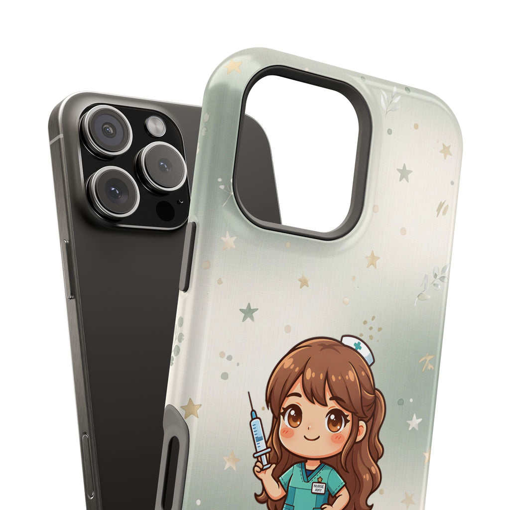 Personalized Nurse with Syringe Phone Case — Wireless Charging Cover