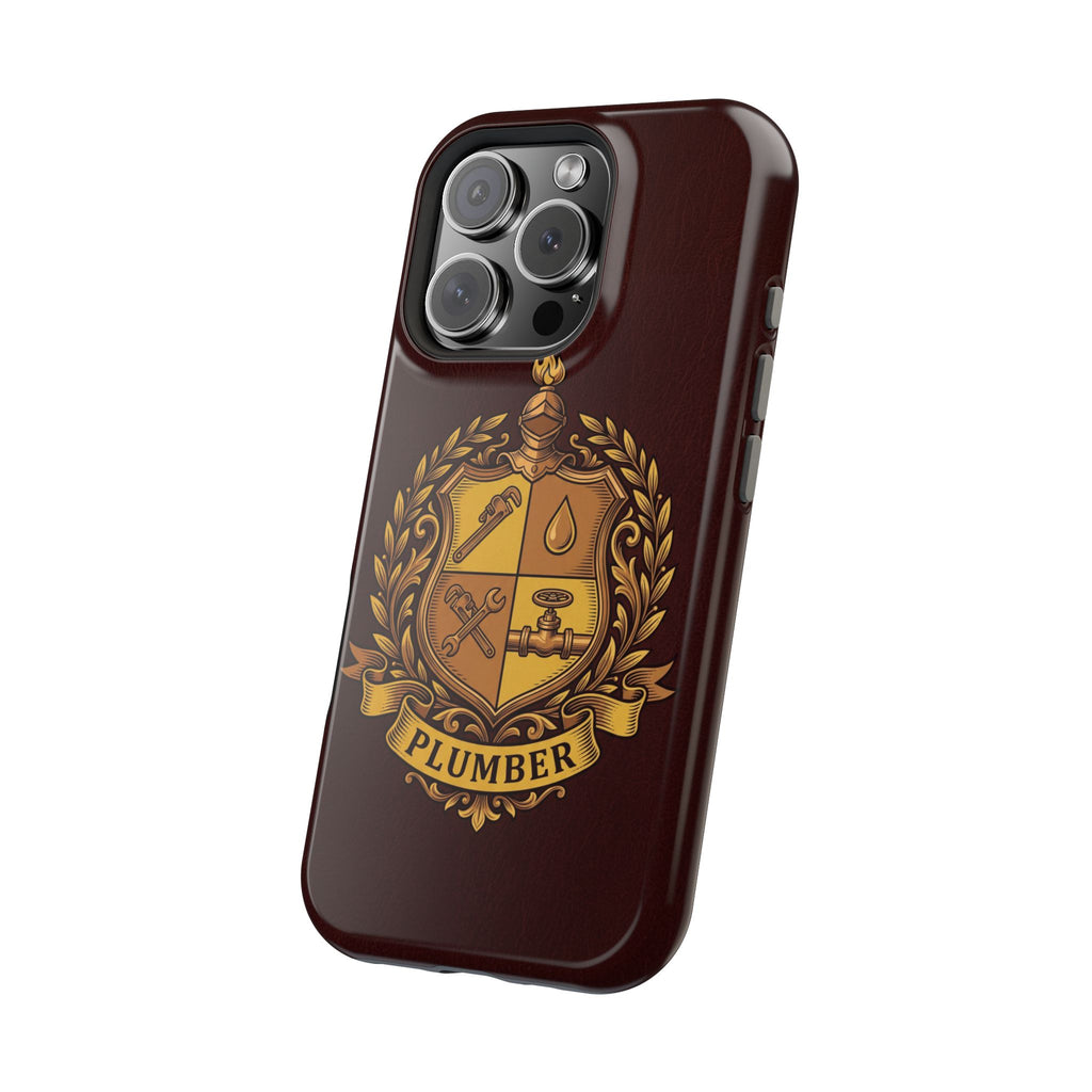 Plumber Crest Phone Case — Heraldic Shield Wireless Charging Cover