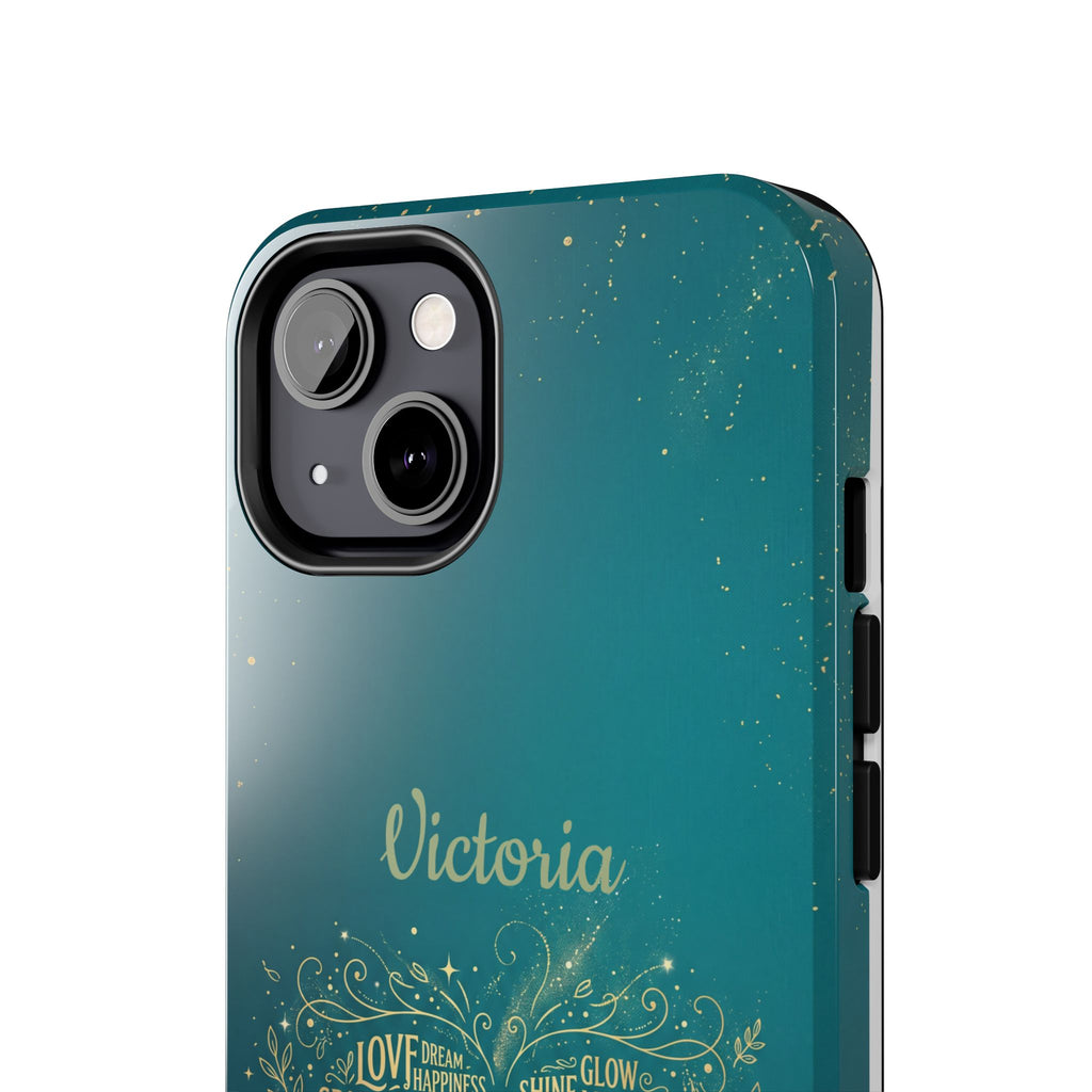 Personalized Teacher Phone Case — Custom Name Heart Word Art Design