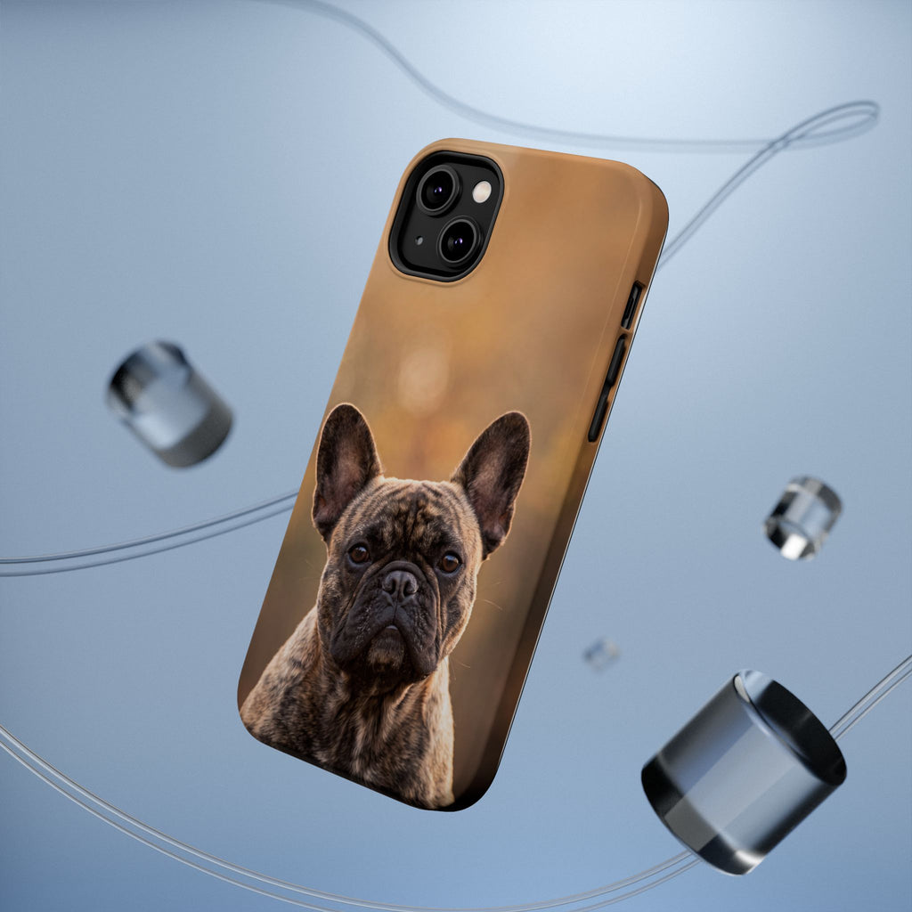 Brindle French Bulldog Phone Case — Impact-Resistant Wireless Charging Cover