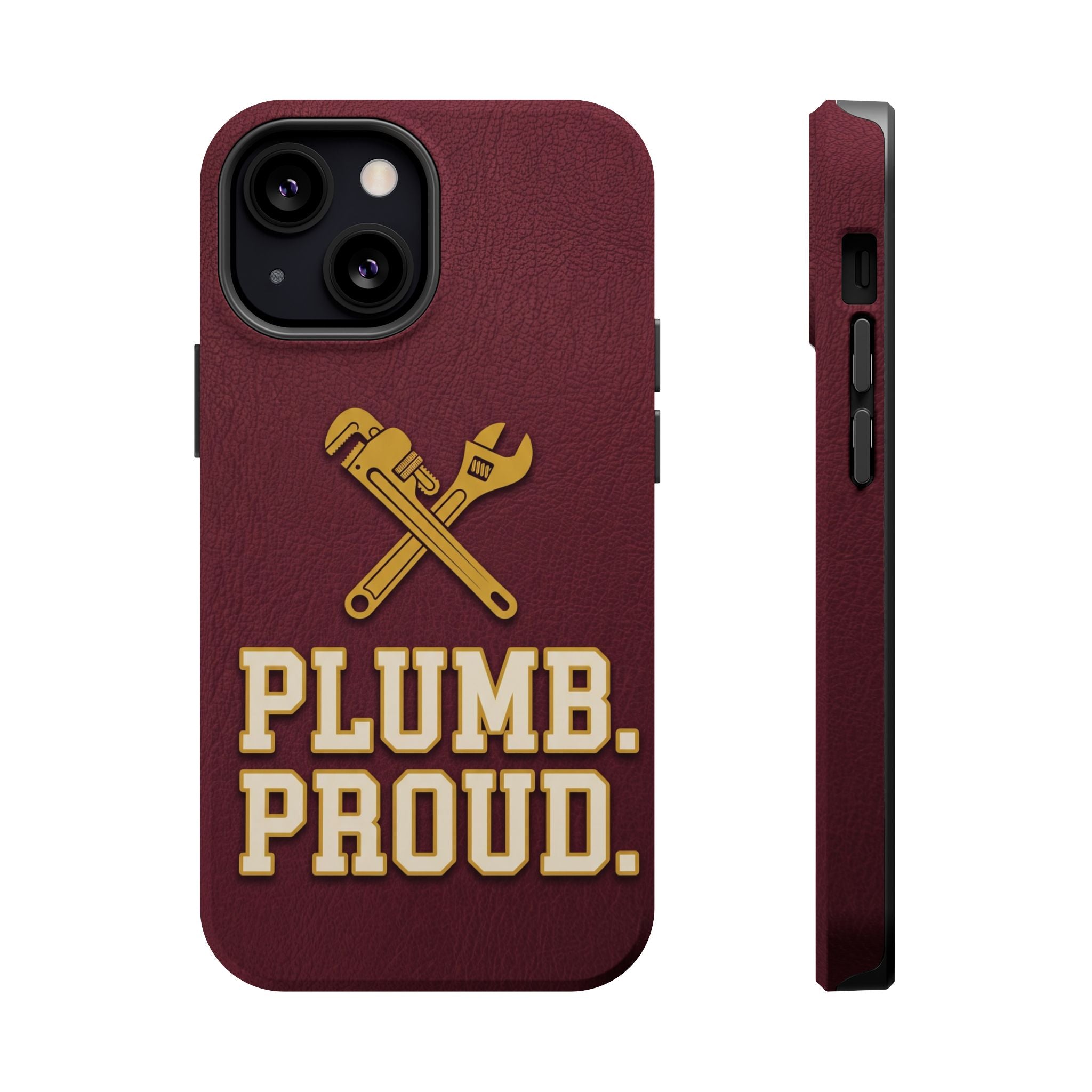 Plumb. Proud. Phone Case — Crossed Wrenches Wireless Charging Cover