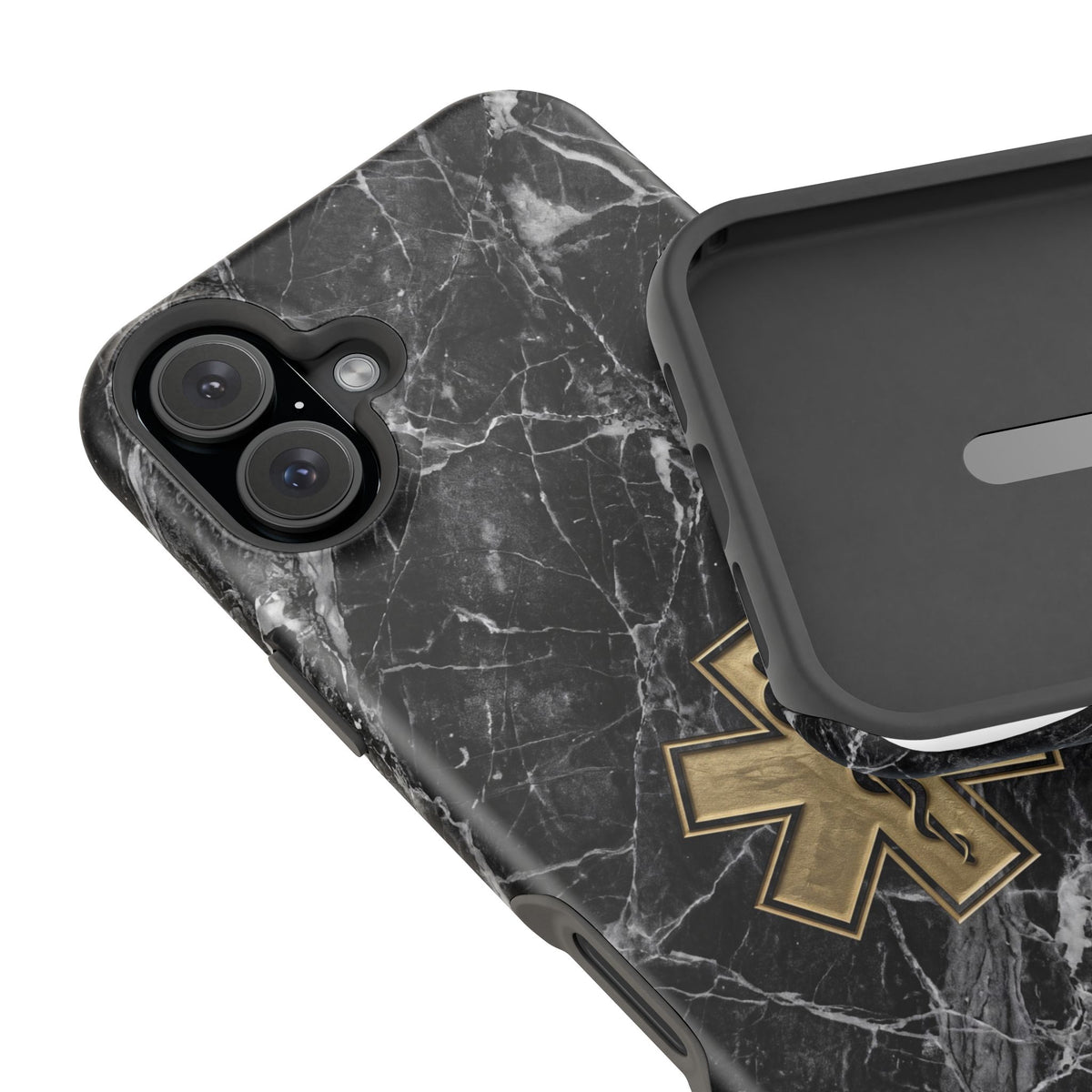 Paramedic/EMT Marble Phone Case — Magnetic Wireless Charging Cover