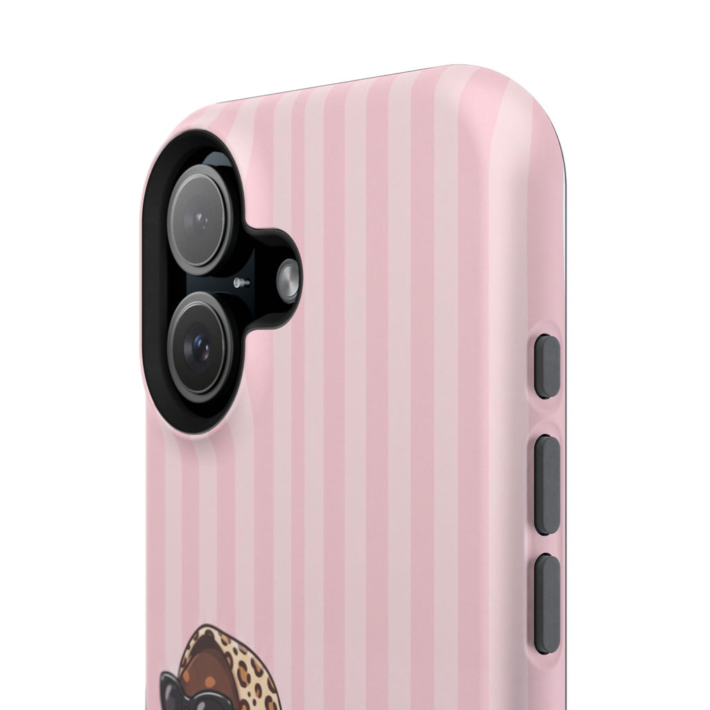 Preppy Dachshund Phone Case — Impact-Resistant Wireless Charging Cover