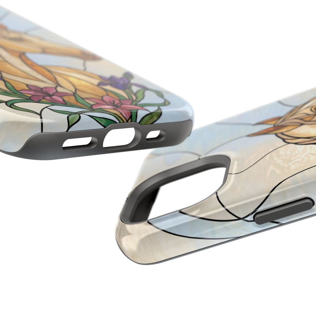 Floral Stained Glass Horse Phone Case — Tough Magnetic Case with Wireless Charging