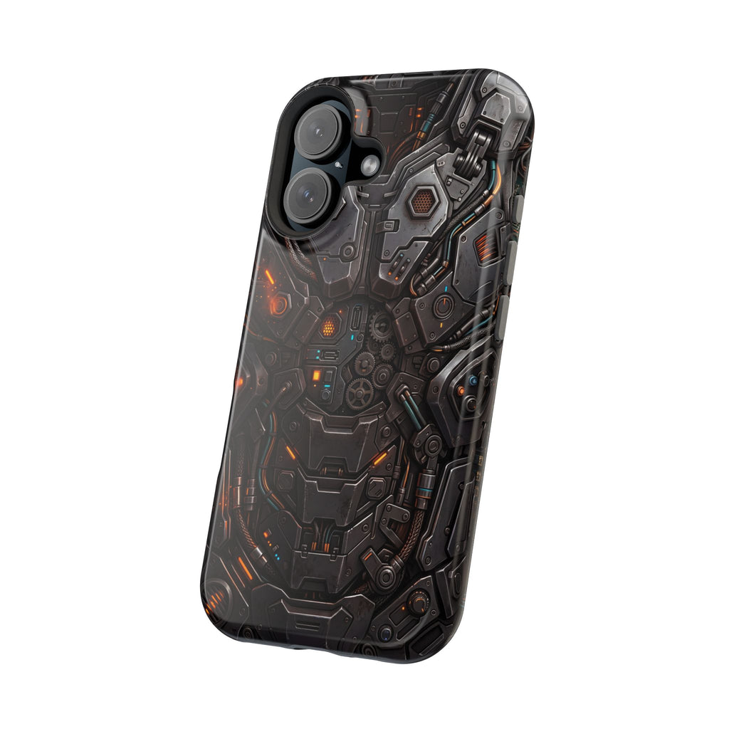 Mech Armor Phone Case — Industrial Circuit Wireless Charging Cover