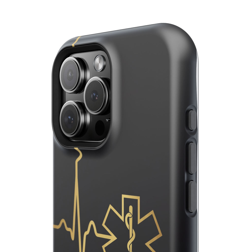 Paramedic/EMT Heartbeat Line Phone Case — Magnetic Wireless Charging Cover
