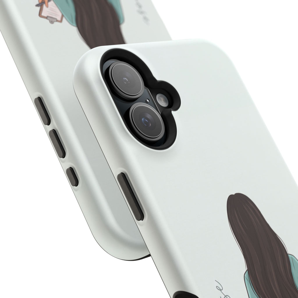 Nurse Illustration Phone Case — Impact-Resistant Wireless Charging Cover