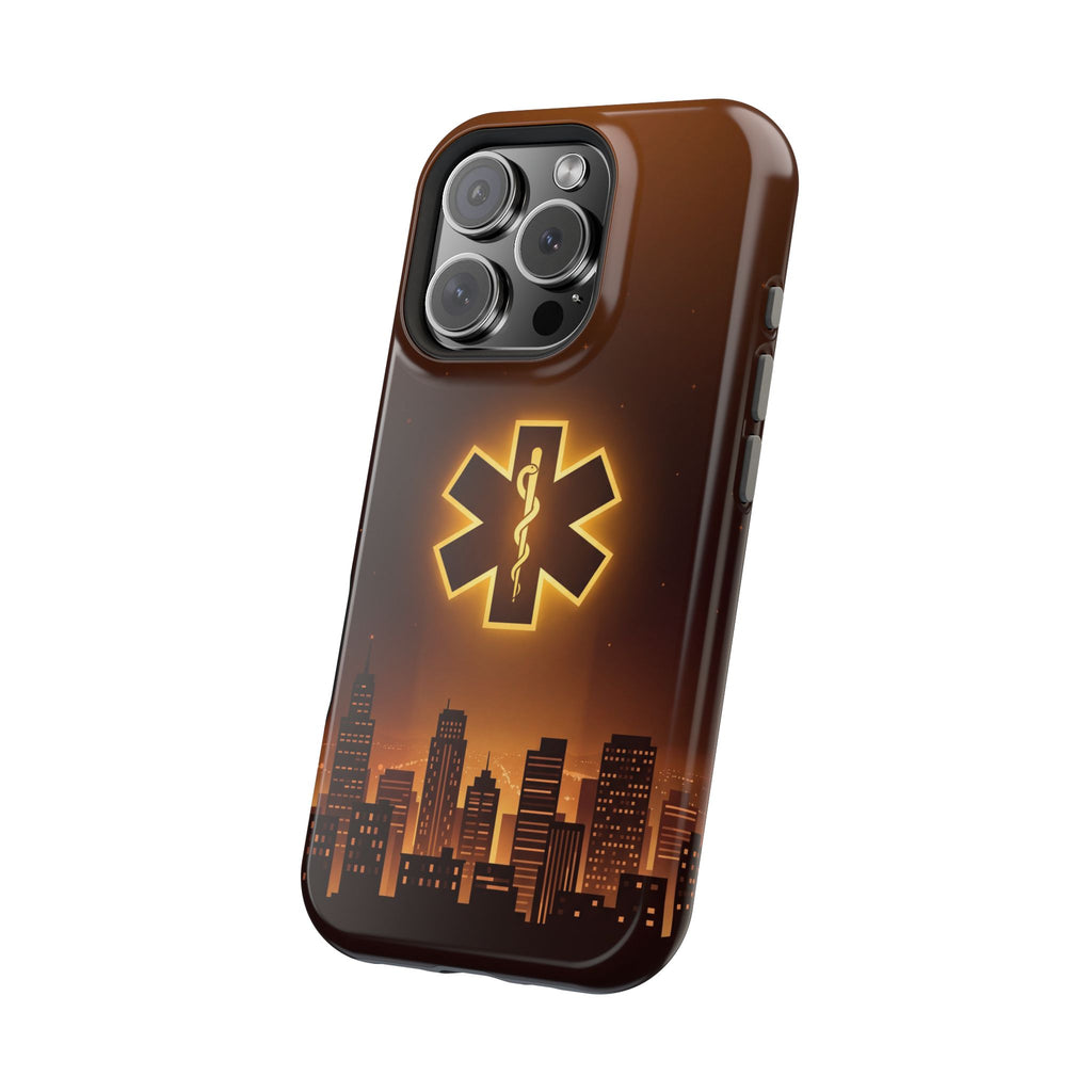 Paramedic/EMT Skyline Phone Case — Magnetic Wireless Charging Cover
