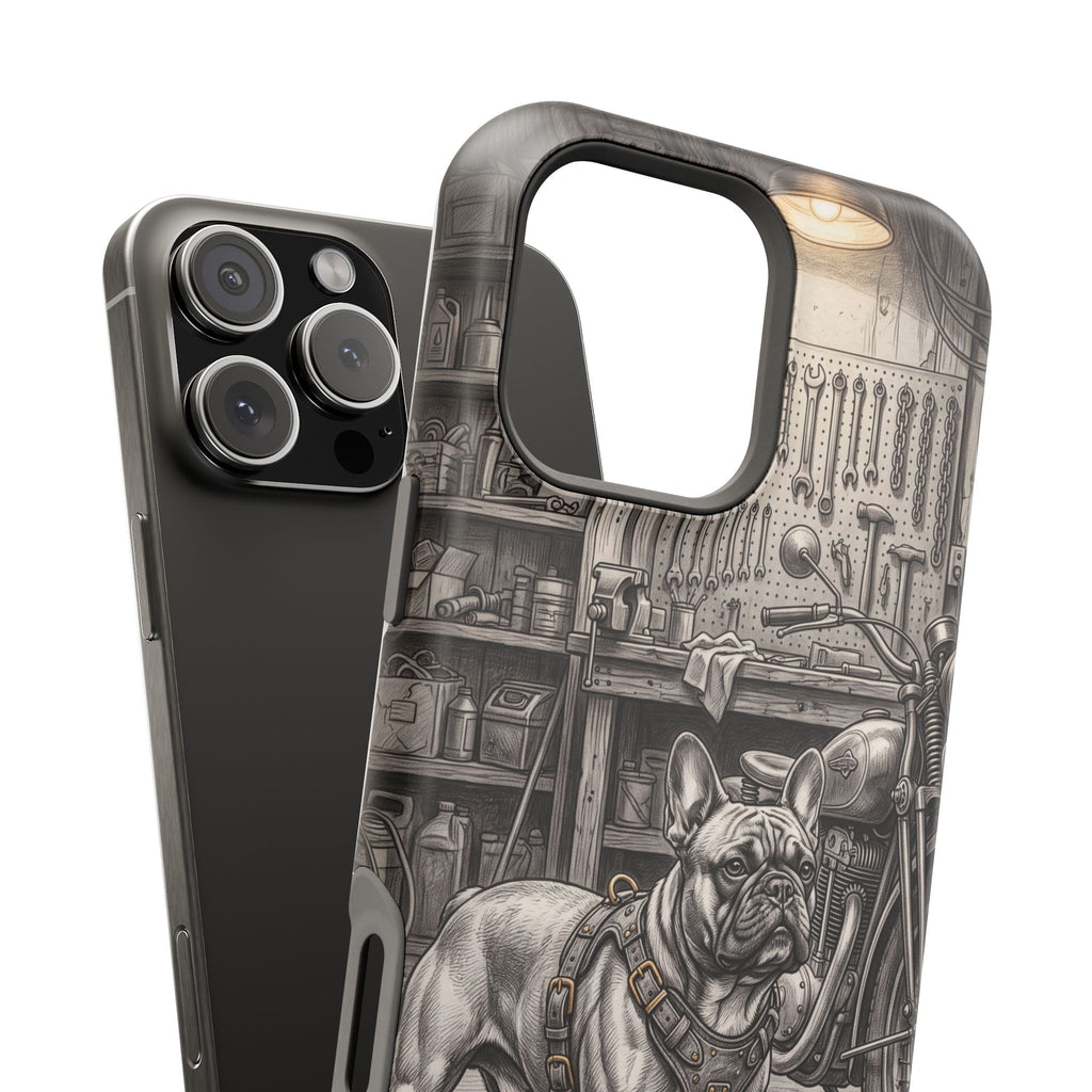 Personalized French Bulldog Vintage Street Phone Case — Wireless Charging Cover
