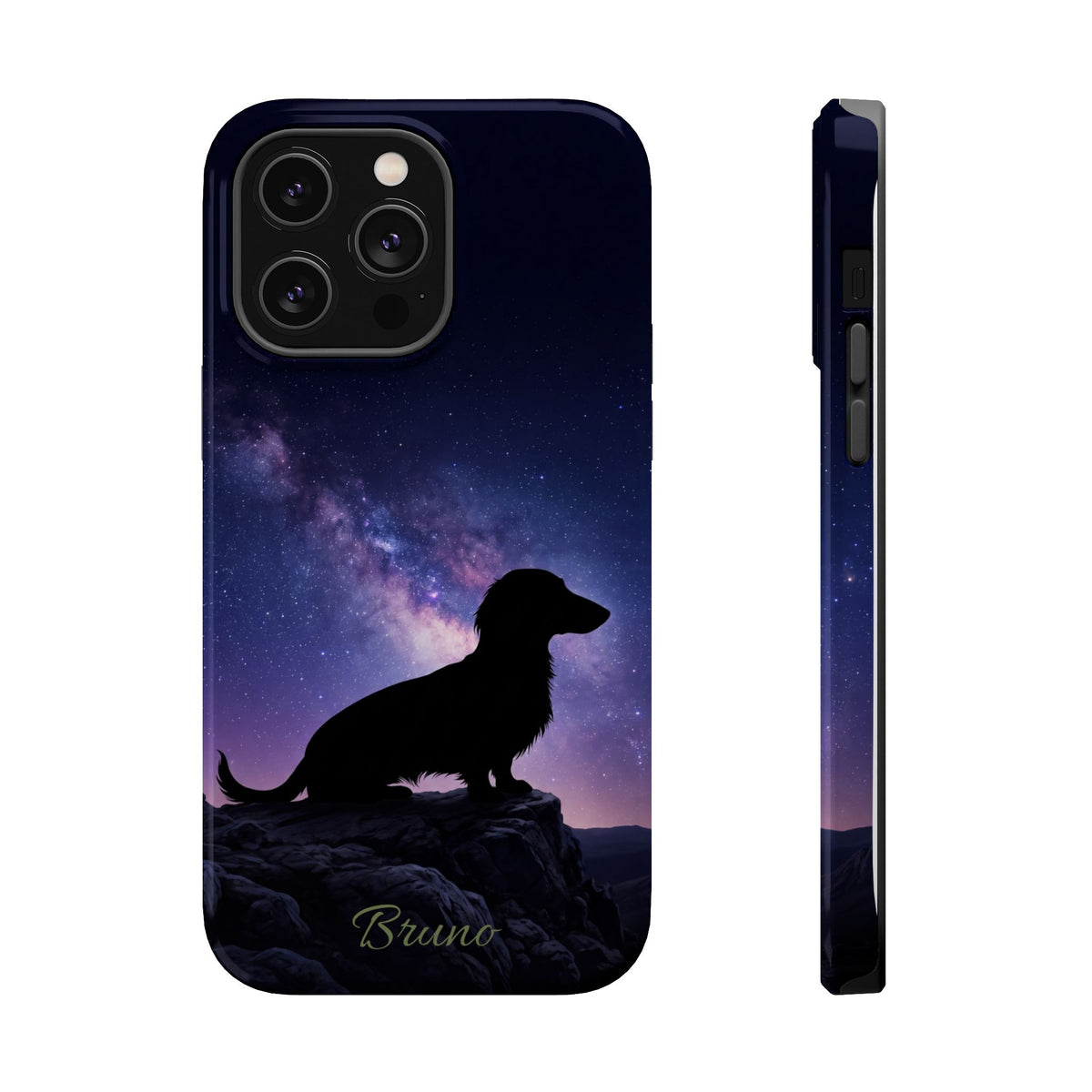 Personalized Dachshund Starry Night Phone Case — Wireless Charging Cover