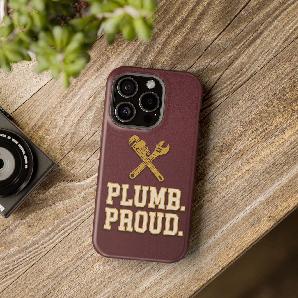 Plumb. Proud. Phone Case — Crossed Wrenches Wireless Charging Cover