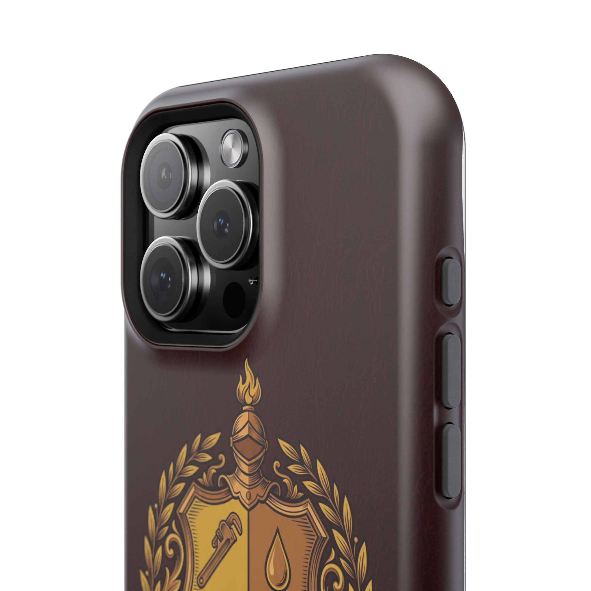 Plumber Crest Phone Case — Heraldic Shield Wireless Charging Cover
