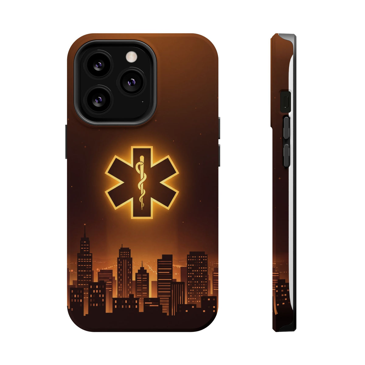Paramedic/EMT Skyline Phone Case — Magnetic Wireless Charging Cover