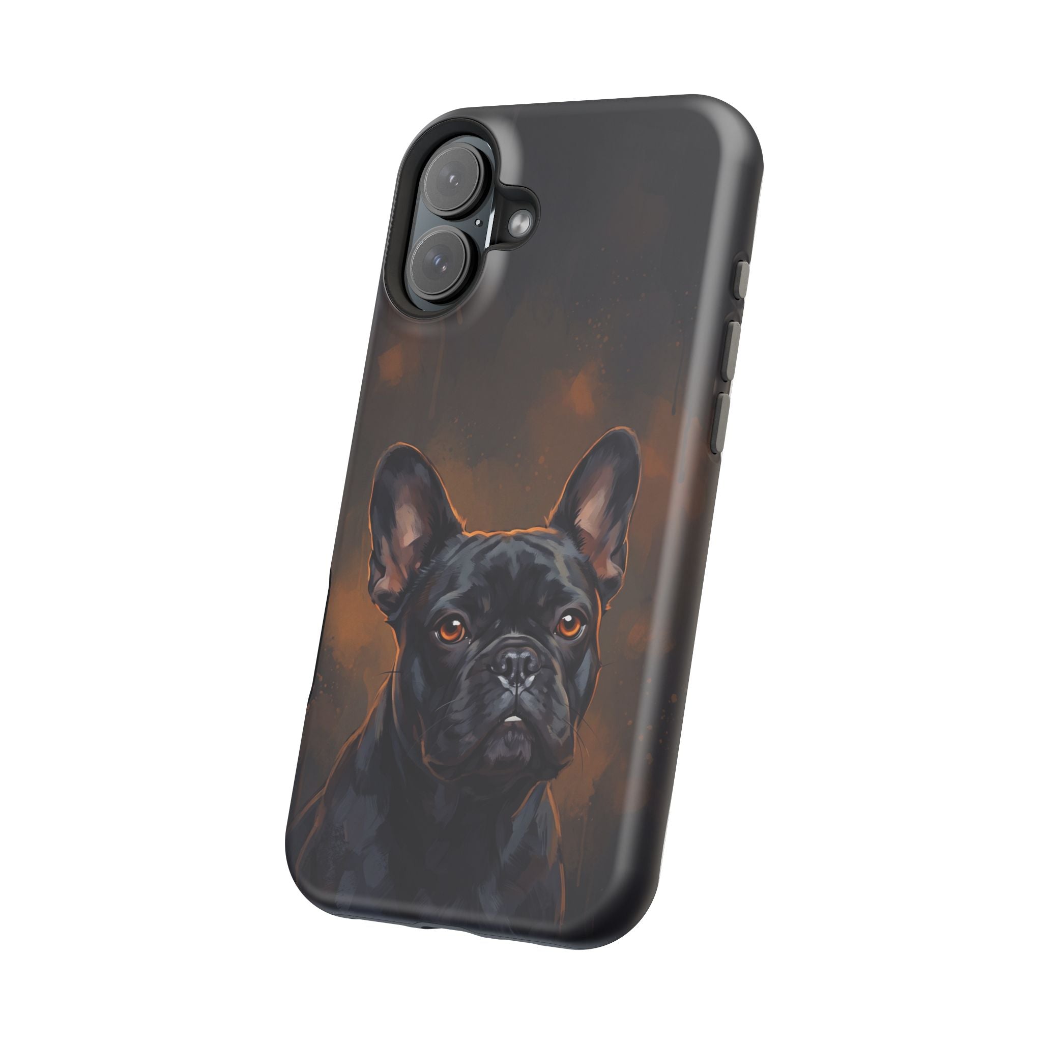 French Bulldog Portrait Phone Case — Impact-Resistant Wireless Charging Cover