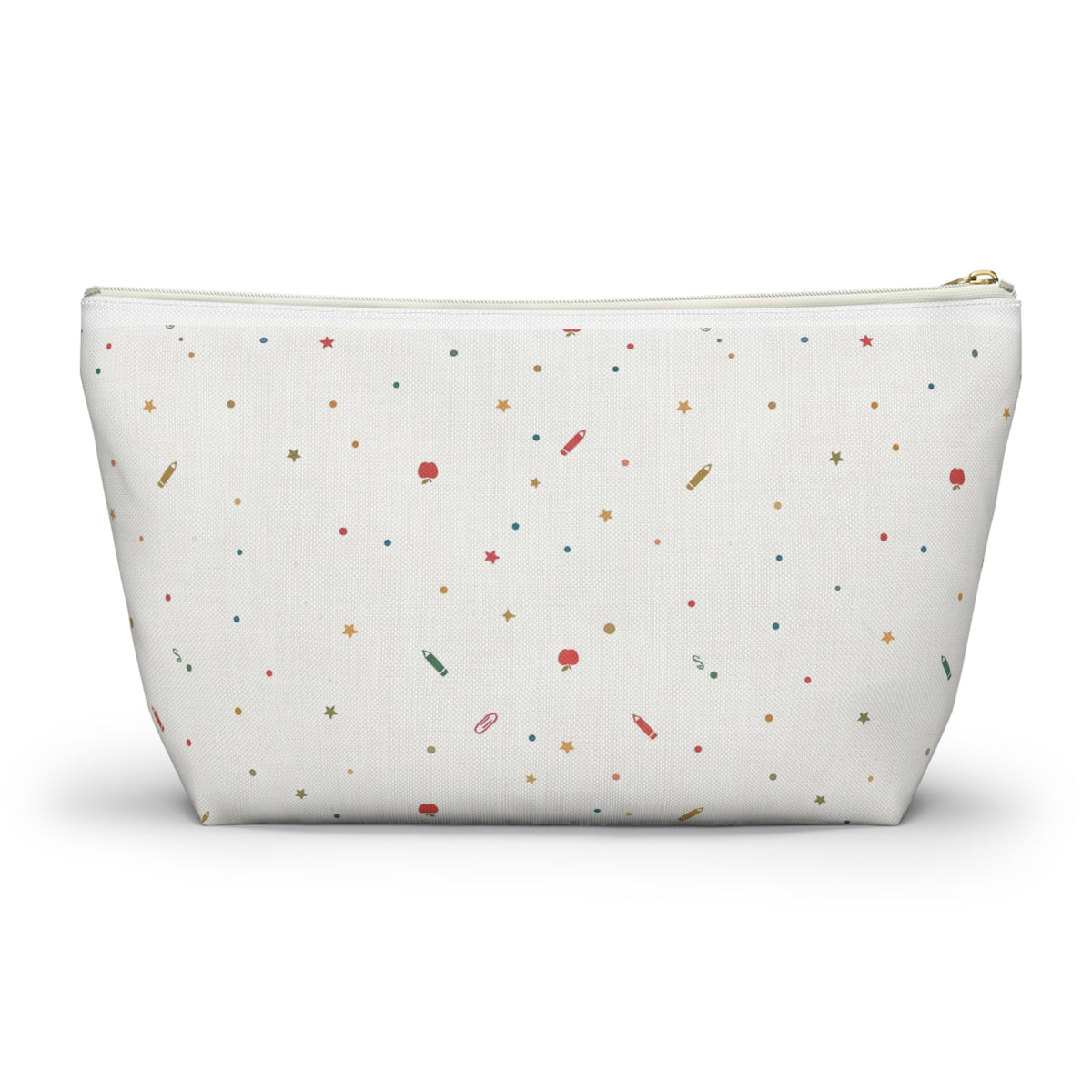 Inspire Teach Blonde Illustrated Teacher Pouch — T-Bottom Zipper Bag
