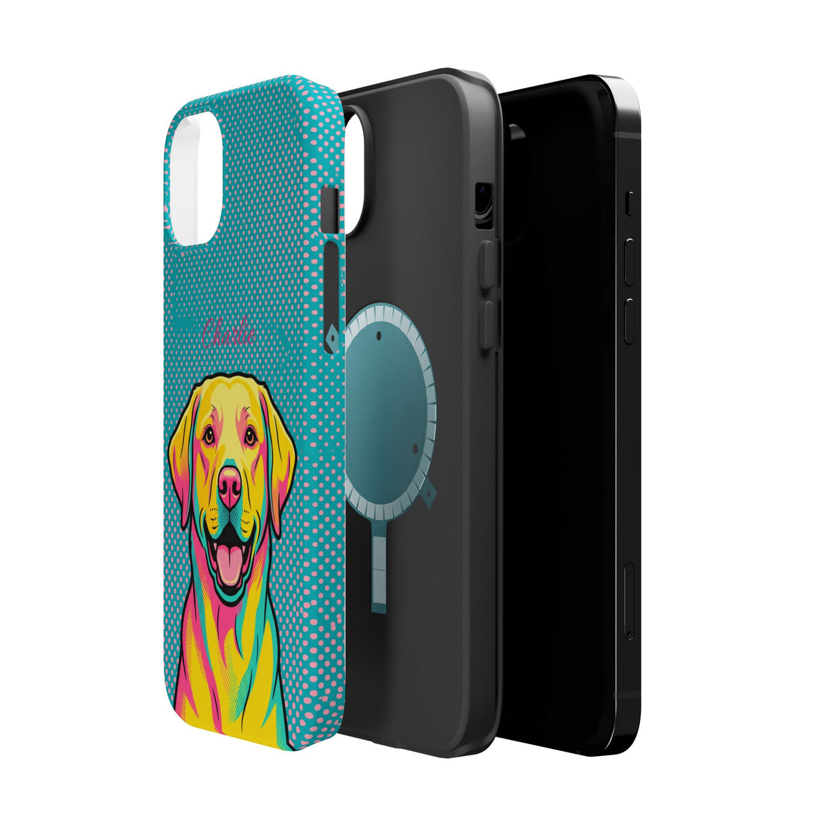 Personalized Pop Art Labrador Phone Case — Tough Magnetic Case with Wireless Charging