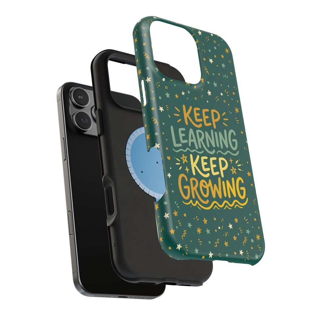 Keep Learning Keep Growing Teacher Phone Case — Wireless Charging Cover