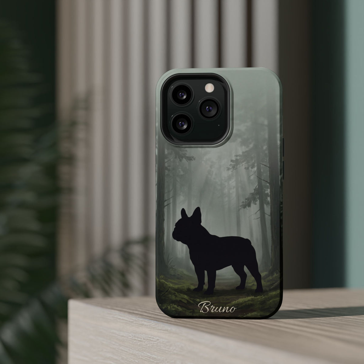 Personalized French Bulldog Misty Forest Phone Case — Wireless Charging Cover
