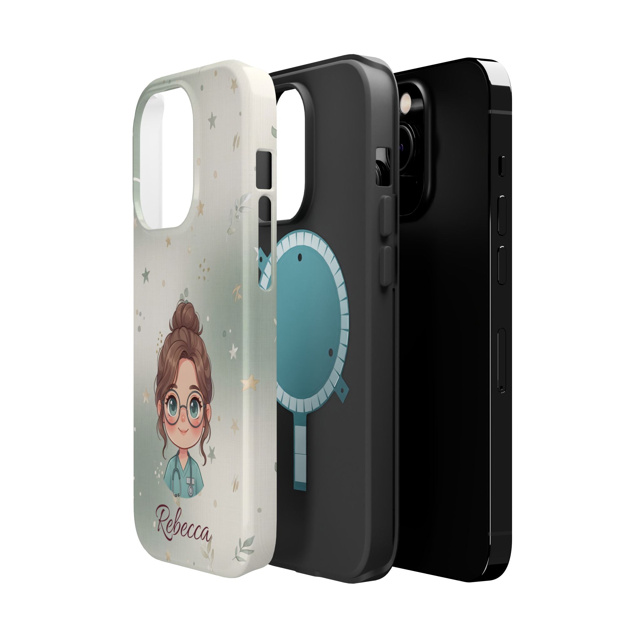 Personalized Starry Nurse Phone Case — Wireless Charging Cover