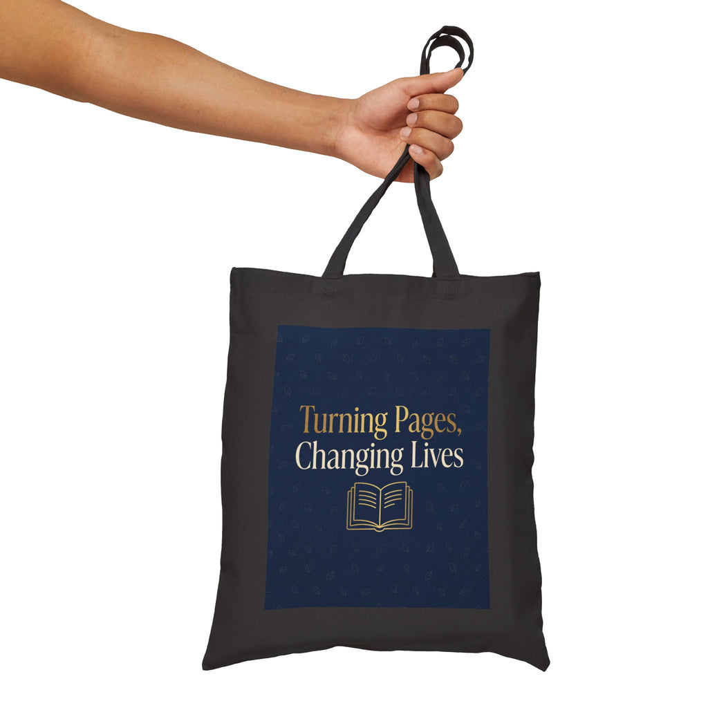 Turning Pages Changing Lives | Teacher Tote Bag | Teacher Gift, Literacy Teacher, Educator Appreciation