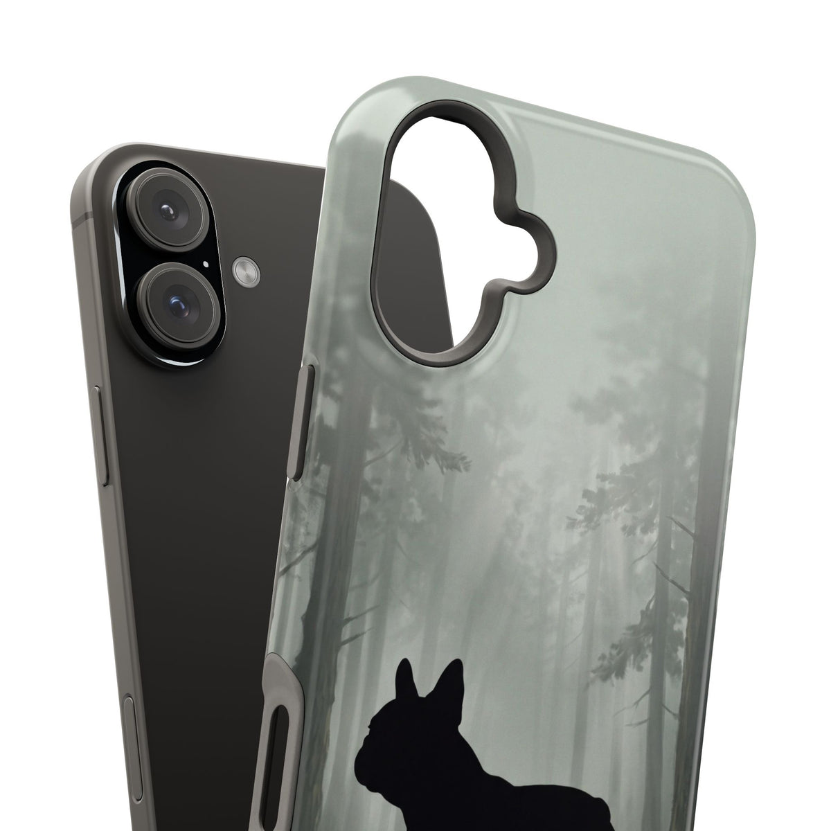 Personalized French Bulldog Misty Forest Phone Case — Wireless Charging Cover