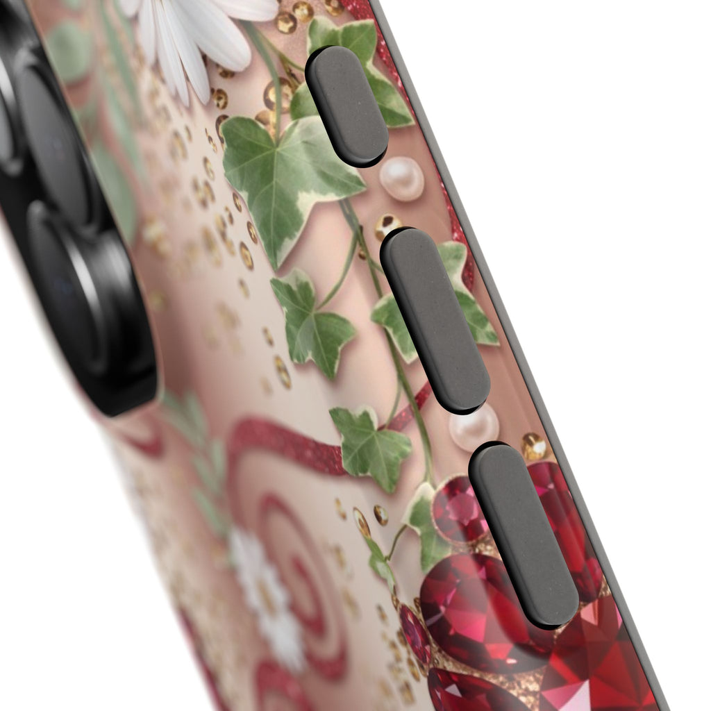 Personalized Vintage Floral Teacher Phone Case — Wireless Charging Cover