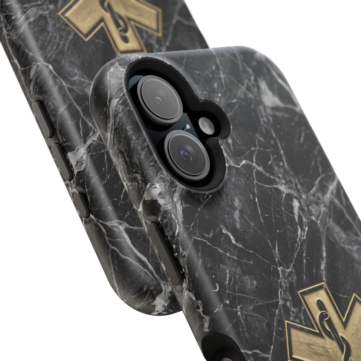 Paramedic/EMT Marble Phone Case — Magnetic Wireless Charging Cover