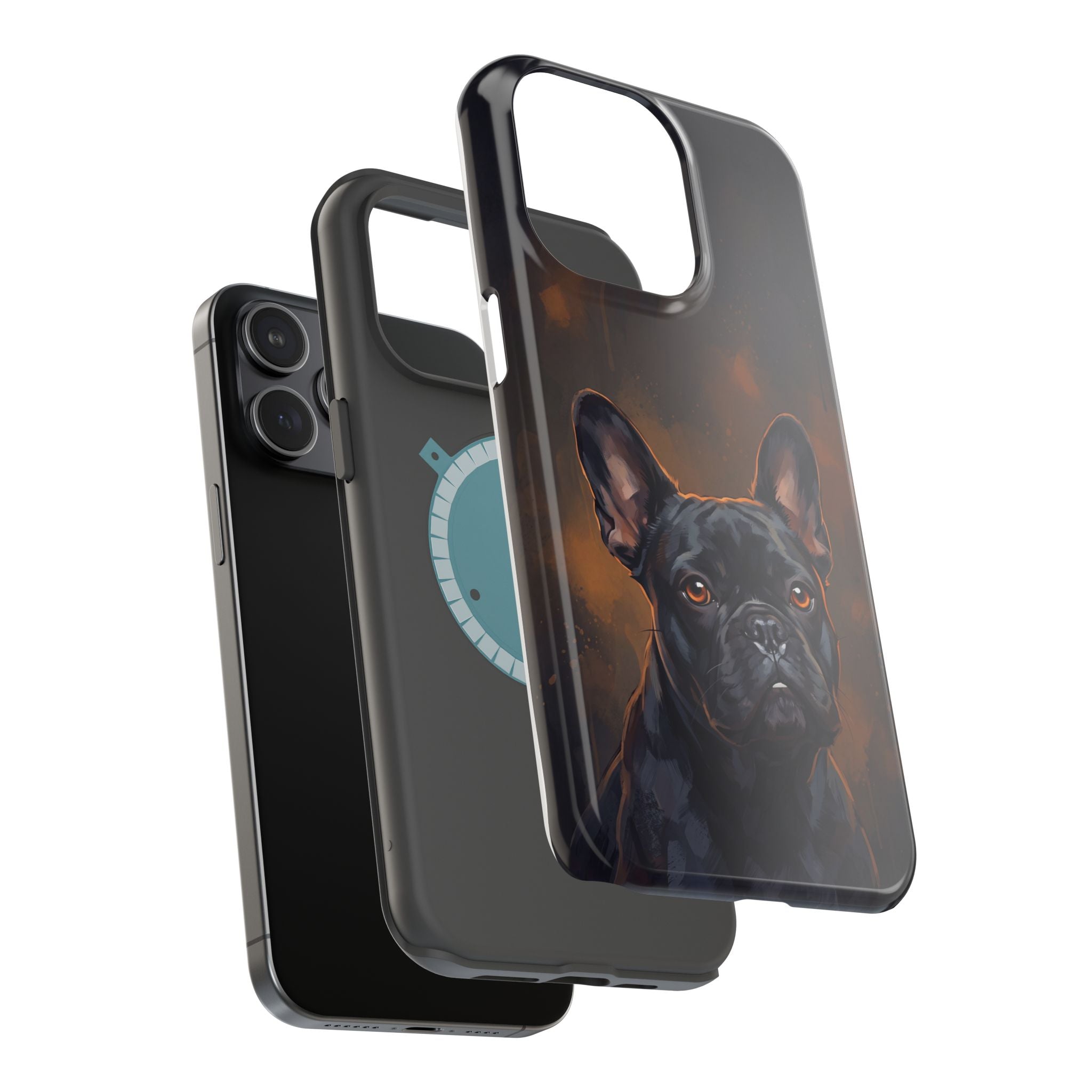 French Bulldog Portrait Phone Case — Impact-Resistant Wireless Charging Cover