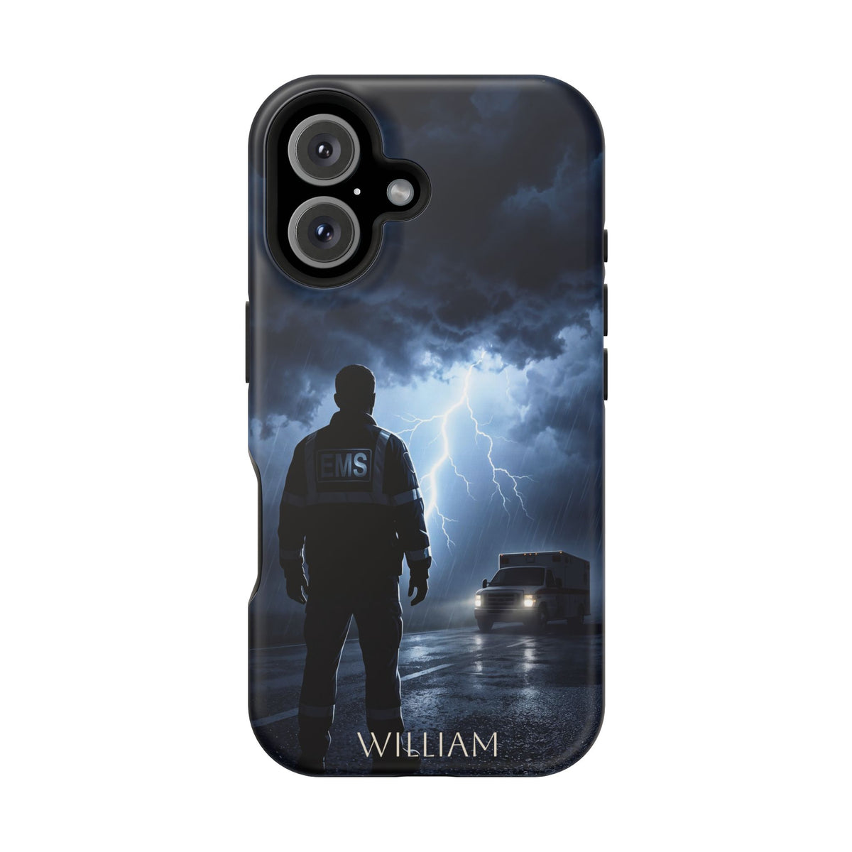 Personalized Lightning Storm EMS Phone Case — Wireless Charging Cover