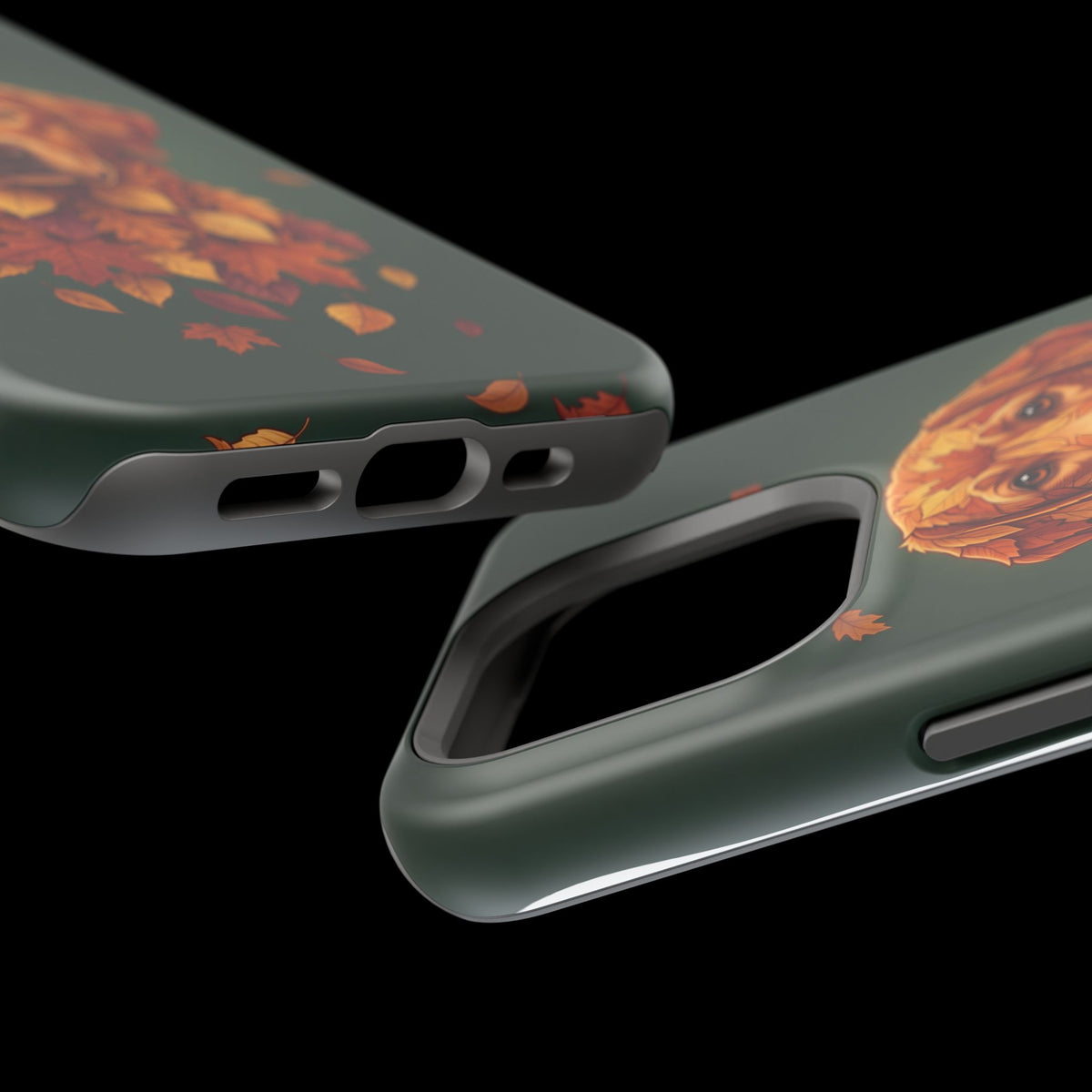 Autumn Leaves Labrador Phone Case — Tough Magnetic Case with Wireless Charging