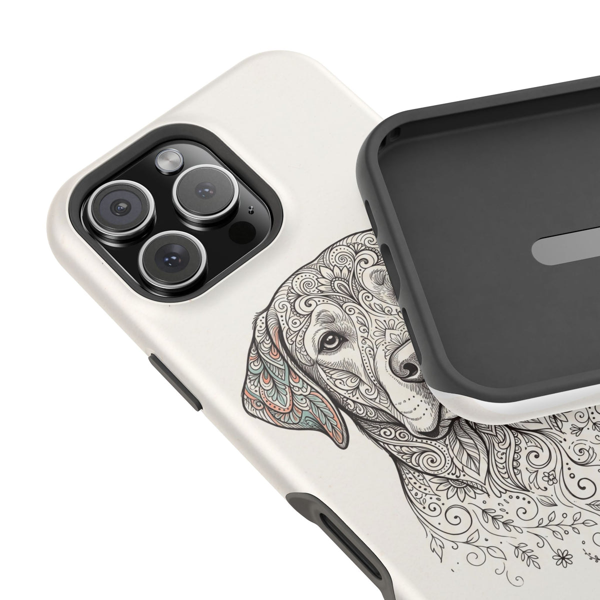 Mandala Labrador Phone Case — Tough Magnetic Case with Wireless Charging
