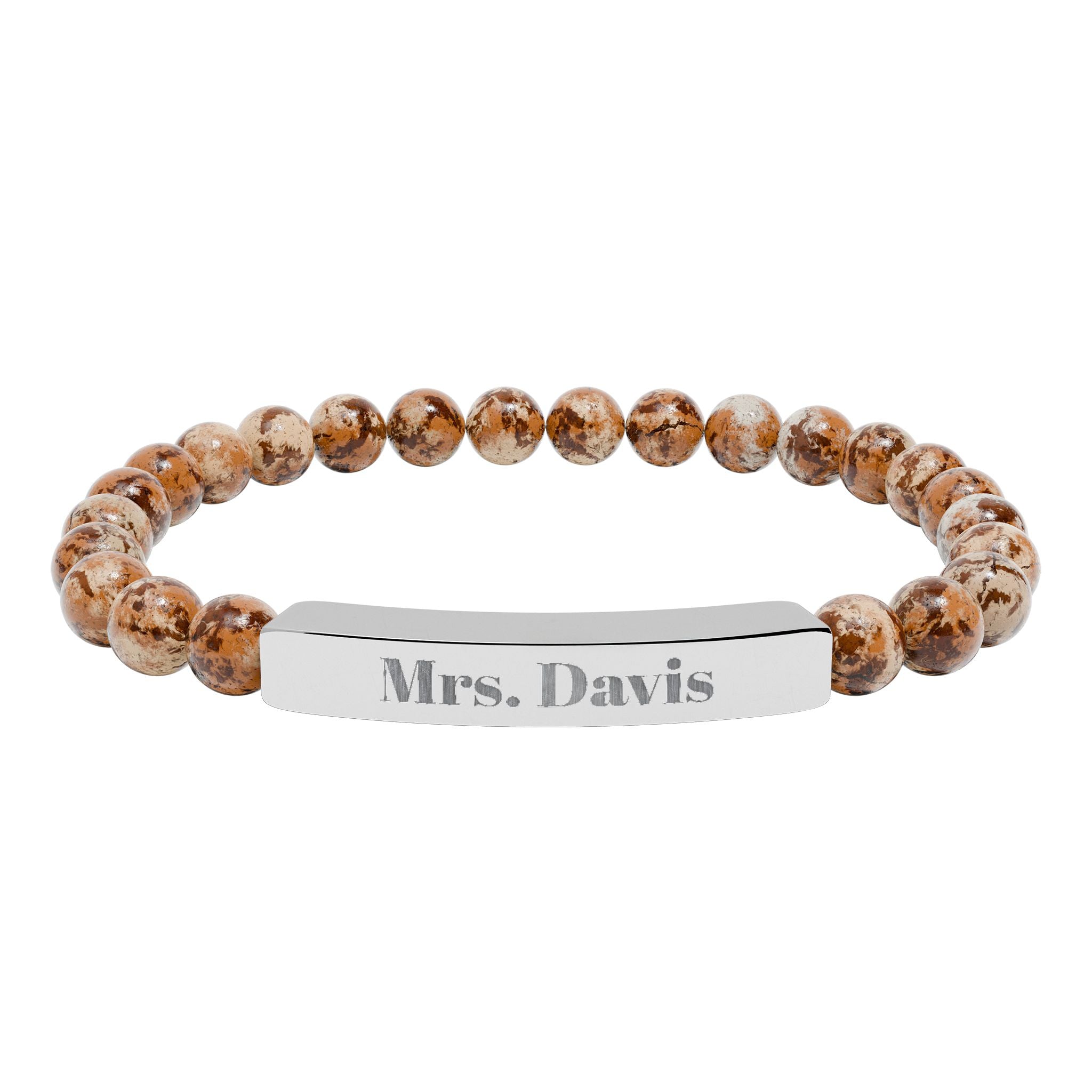 Personalized Teacher Bracelet | Engraved Name Bar Bracelet, Teacher Gift