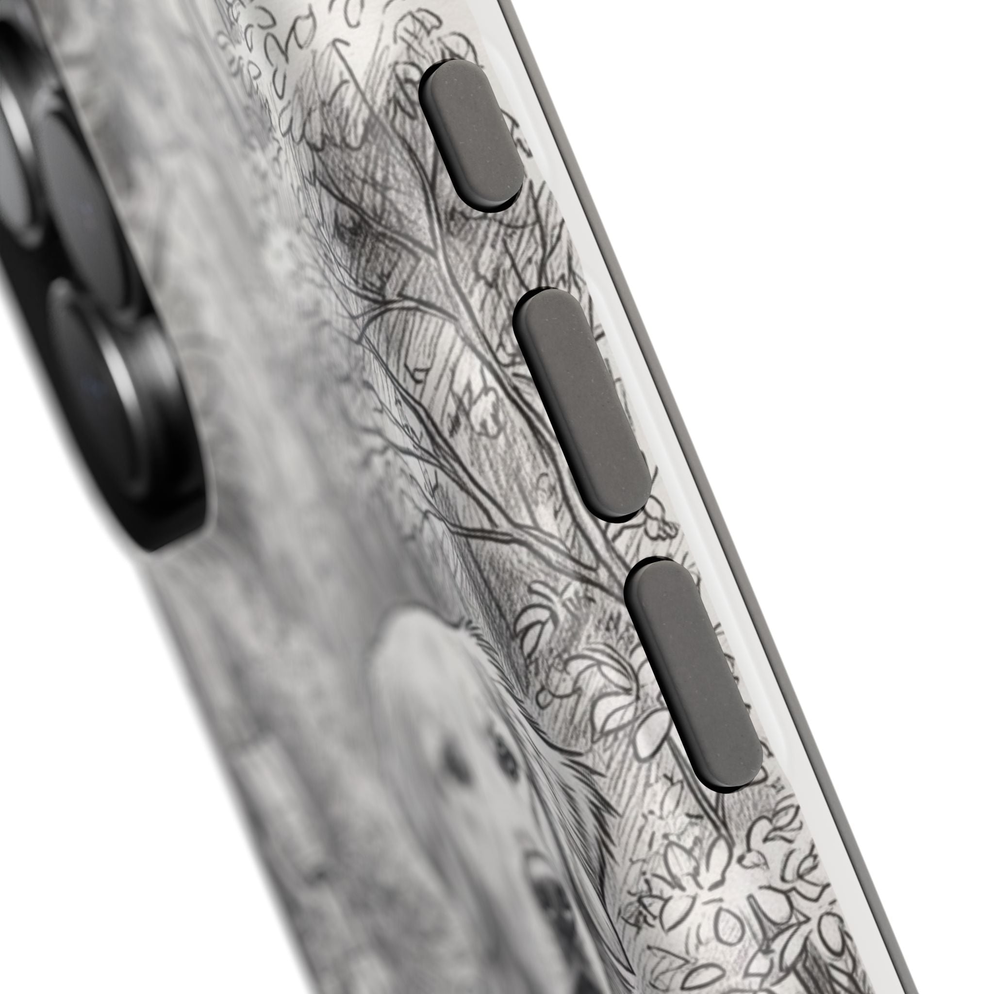 Personalized Golden Retriever Woodland Trail Phone Case — Wireless Charging Cover