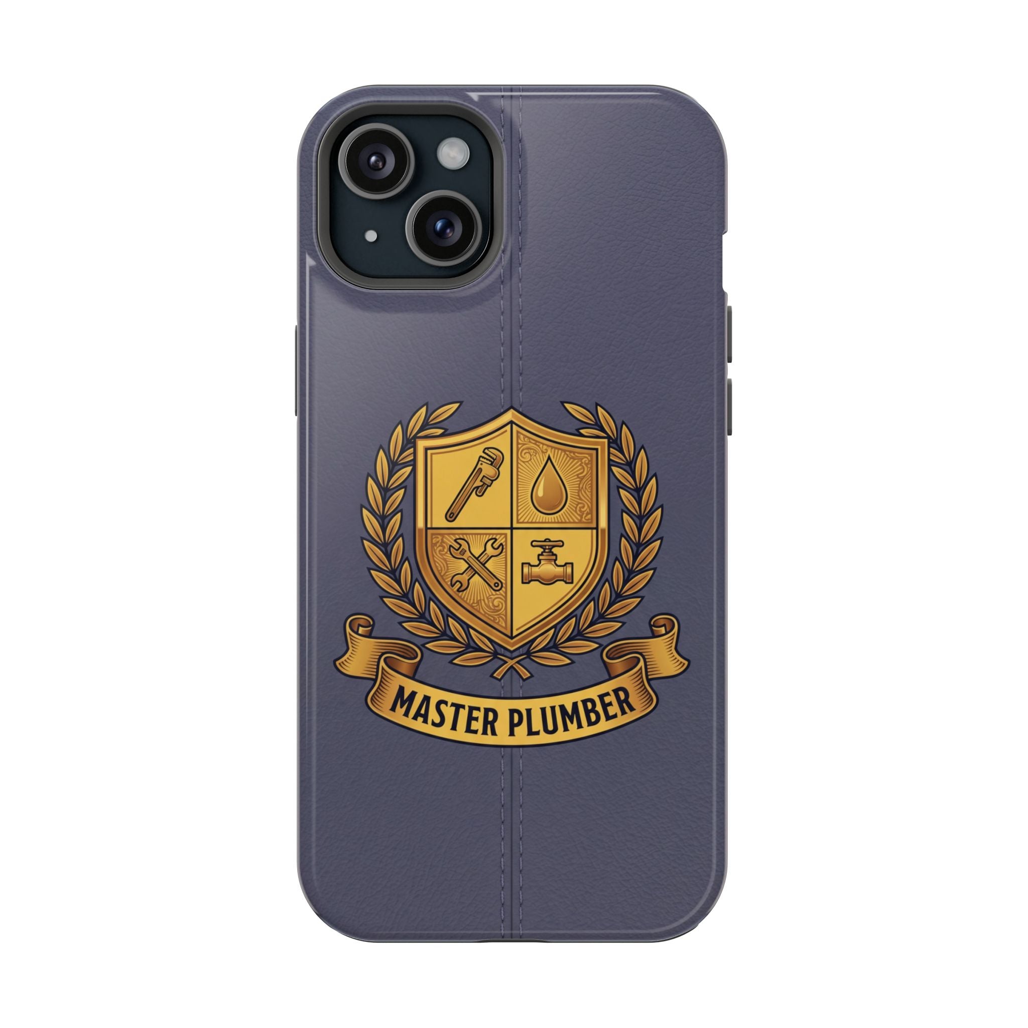 Master Plumber Crest Phone Case — Heraldic Shield Wireless Charging Cover