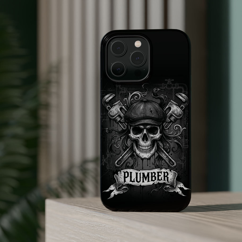 Skull & Wrenches Plumber Phone Case — Wireless Charging Cover