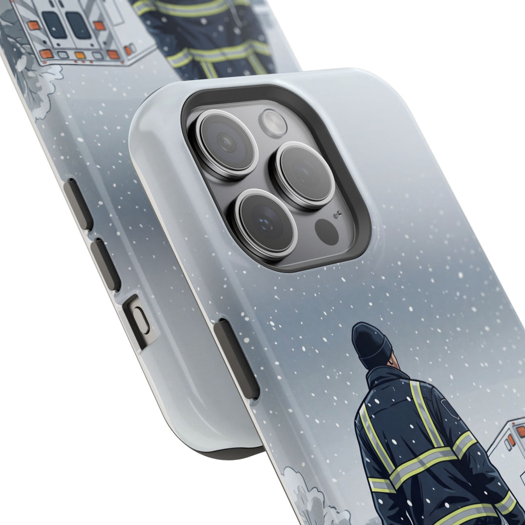 Bold Paramedic/EMT Portrait Phone Case — Magnetic Wireless Charging Cover