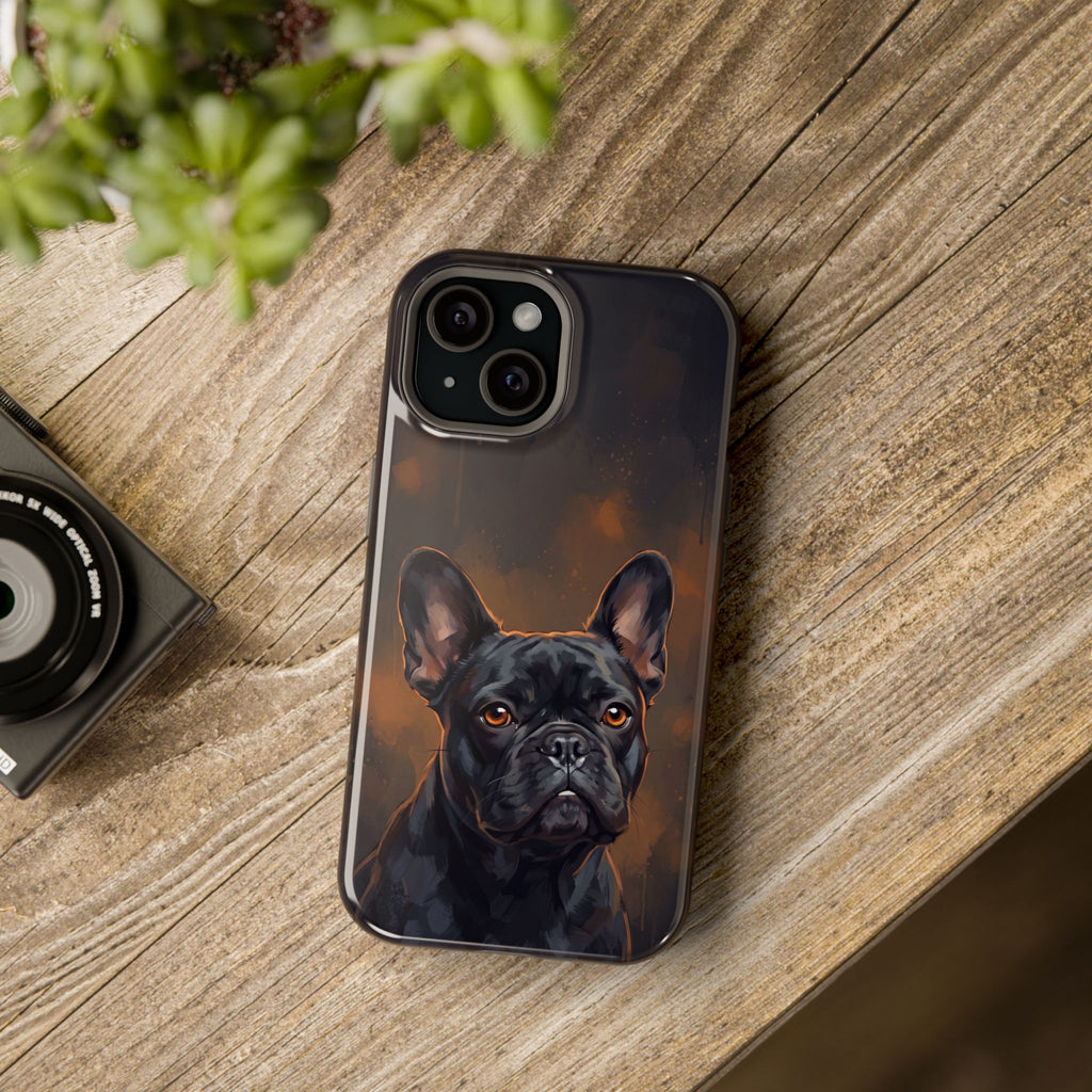 French Bulldog Portrait Phone Case — Impact-Resistant Wireless Charging Cover