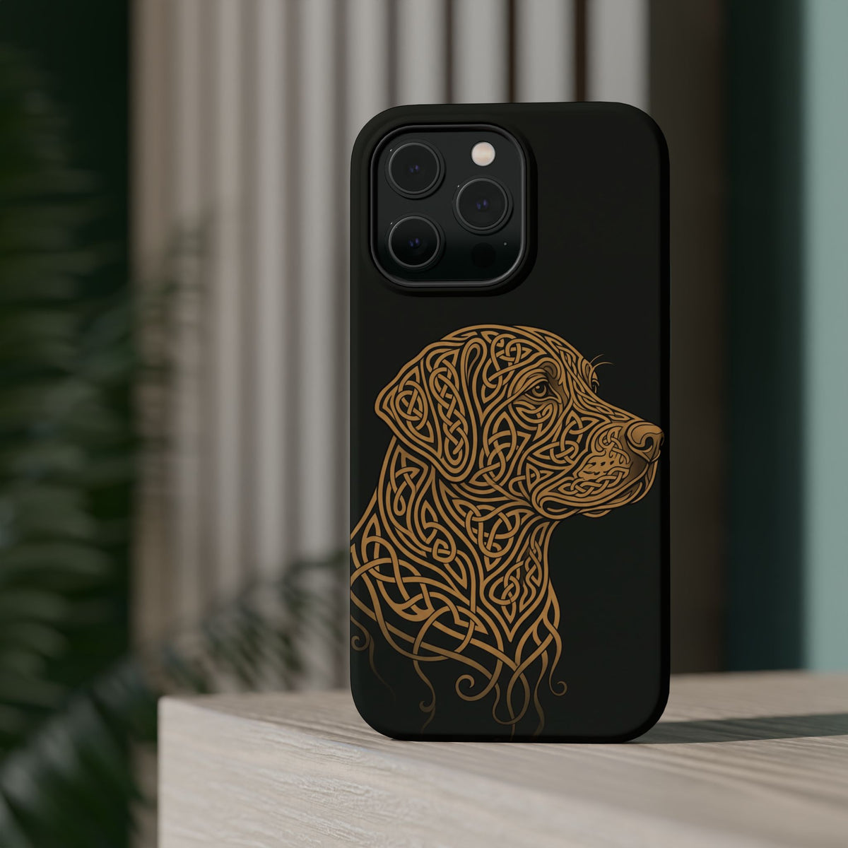 Celtic Knotwork Labrador Phone Case — Tough Magnetic Case with Wireless Charging