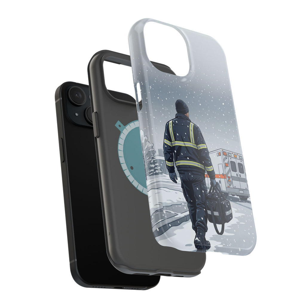 Bold Paramedic/EMT Portrait Phone Case — Magnetic Wireless Charging Cover