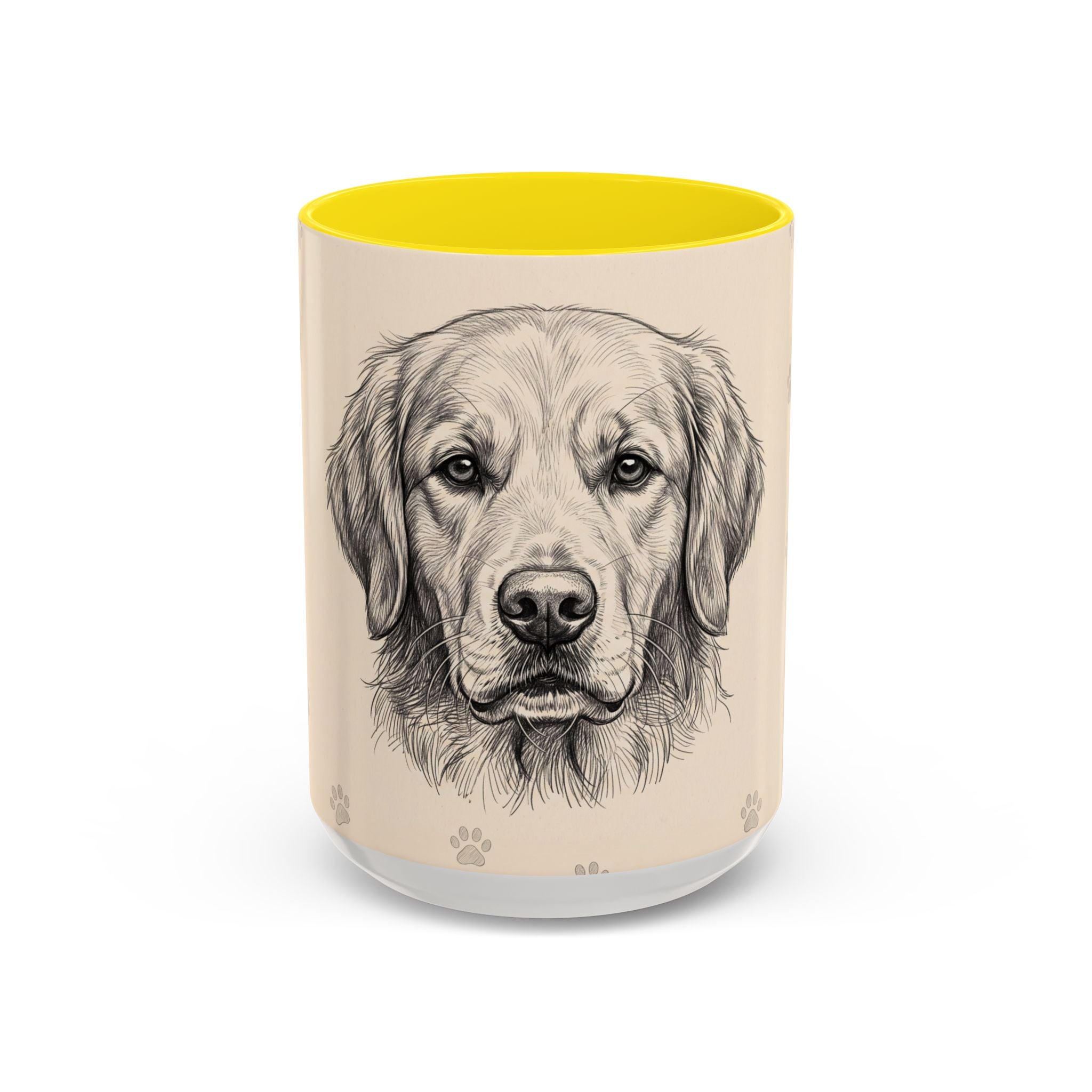 Golden Retriever Sketch Mug | Golden Retriever Lover Gift | Pencil Art Dog Coffee Mug
