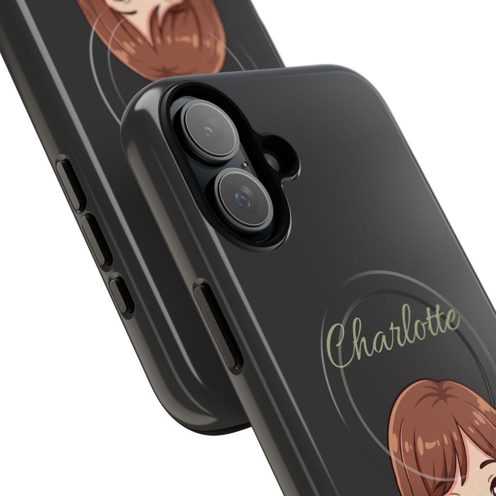 Personalized Tough Magnetic Phone Case | With Custom Name – Cute Illustrated Nurse Character Case for iPhones