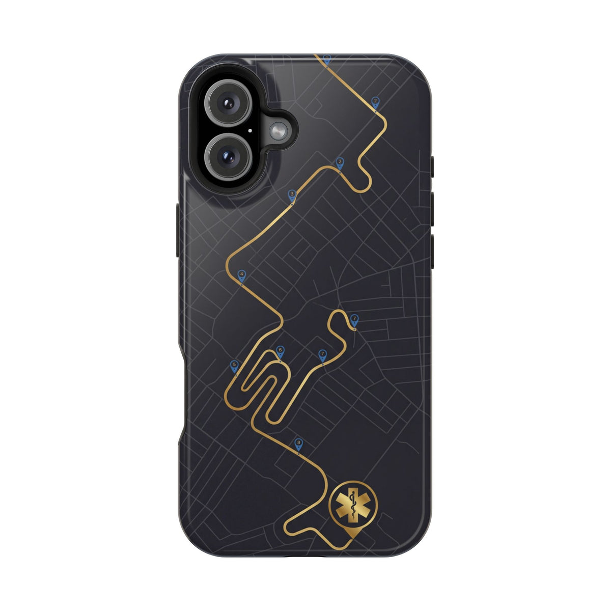 Paramedic/EMT Route Line Phone Case — Magnetic Wireless Charging Cover