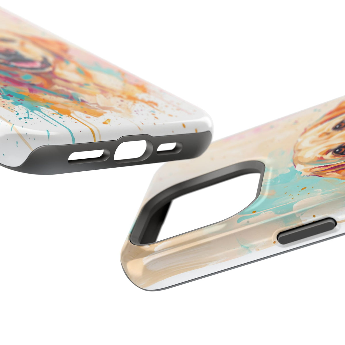 Yellow Labrador Colour Splash Phone Case — Tough Magnetic Case with Wireless Charging