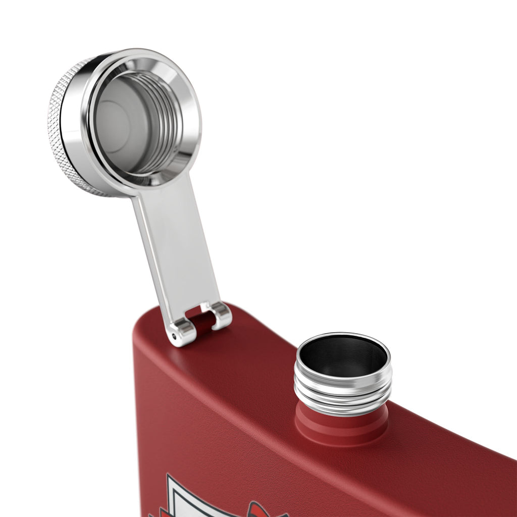 Flask — "Master Electrician: Licensed & Legendary" (Shield Badge) 6oz Stainless Steel Hip Flask