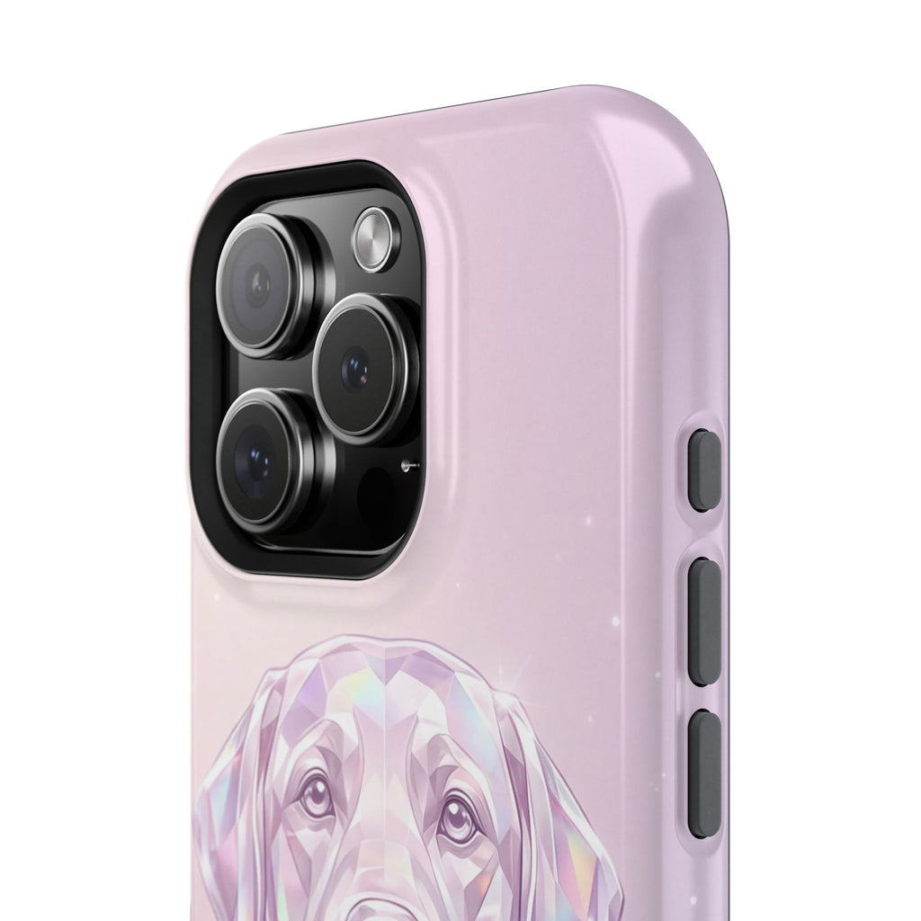 Personalized Crystal Prism Labrador Phone Case — Tough Magnetic Case with Wireless Charging