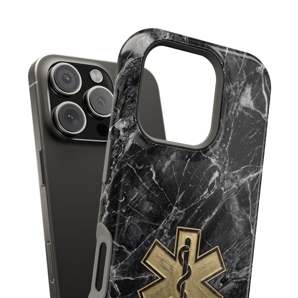 Paramedic/EMT Marble Phone Case — Magnetic Wireless Charging Cover