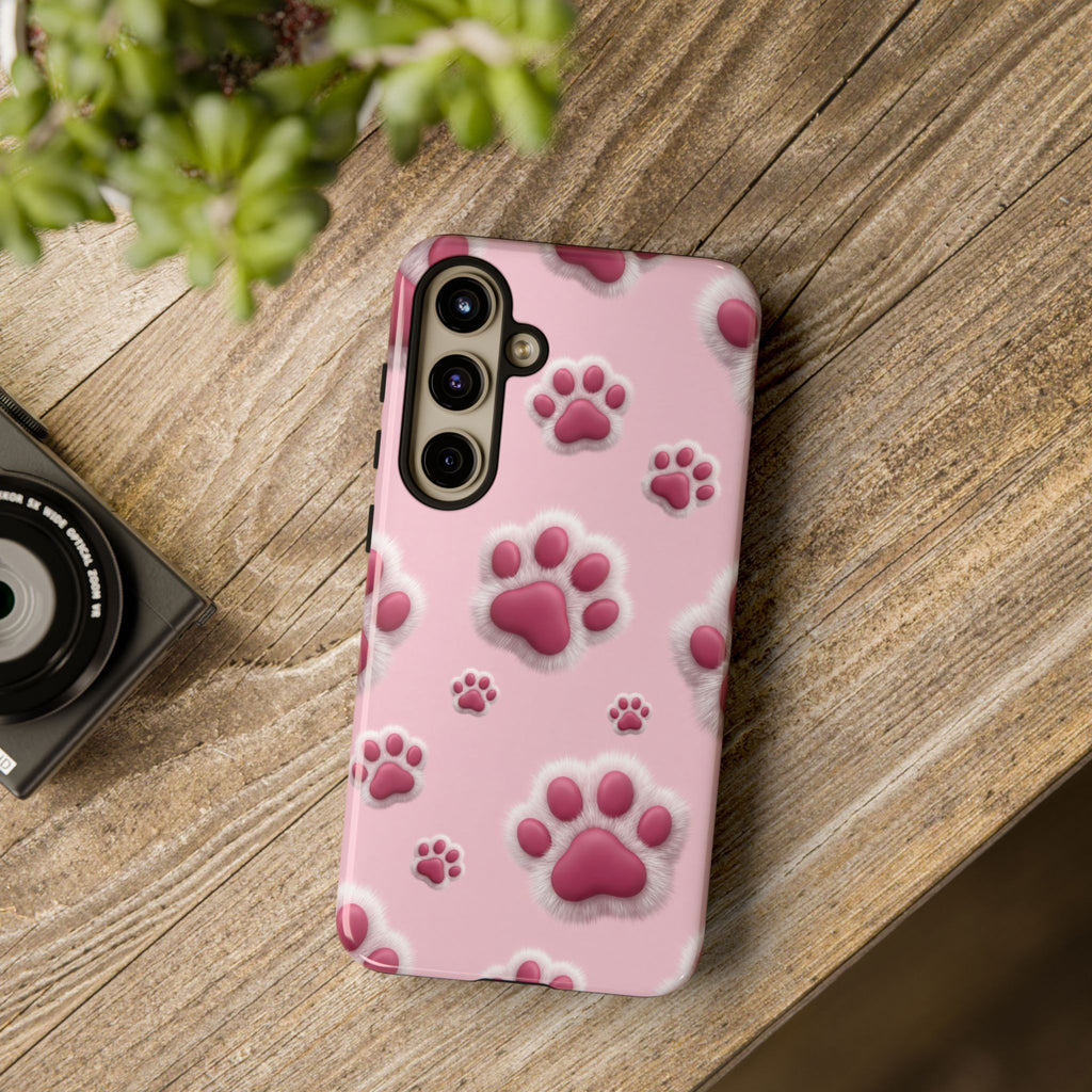 iphone & Samsung - Pink Paws Tough Phone Case — Cute Protective iPhone Cover